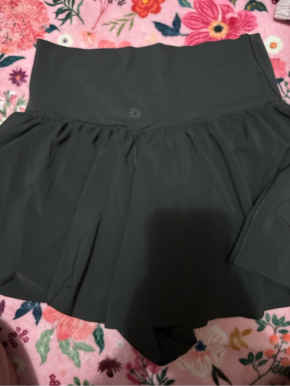 aerie Black Athletic Skirted Shorts